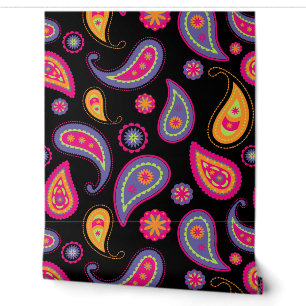 Kleurrijk Paisley naadloos patroon Behang