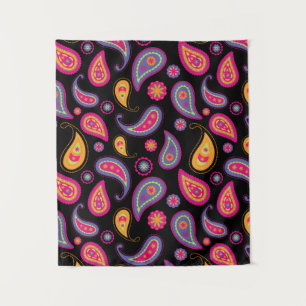 Kleurrijk paisley naadloos patroon wandkleed