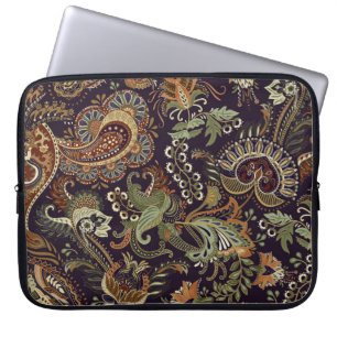 Kleurrijk Paisley-patroon. Etnische achtergrond Laptop Sleeve