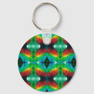 Kleurrijk papegaaierpatroon sleutelhanger