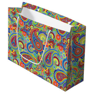 Kleurrijk papier voor etnisch patroonpapier groot cadeauzakje