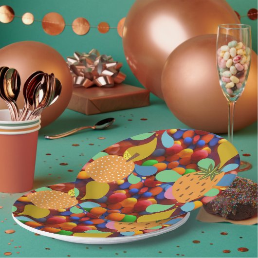 kleurrijk papieren bordje (Multi)