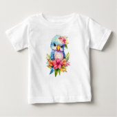 Kleurrijk Parrot Baby T-shirt (Voorkant)