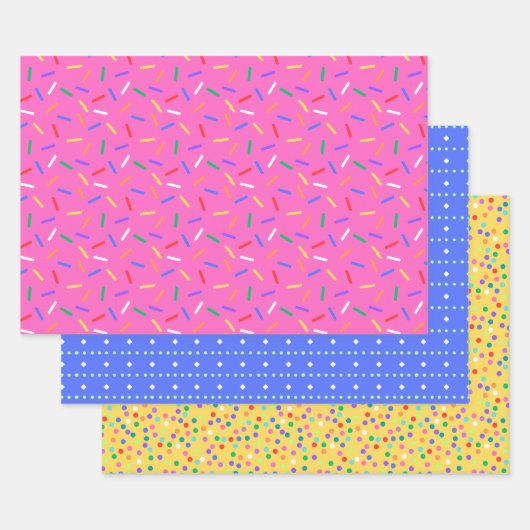 Kleurrijk Partij Celebration Patroon Wrapping Papi Inpakpapier Vel (Set)