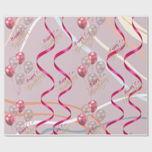 Kleurrijk Party Ballon Wrapping Paper Cadeaupapier