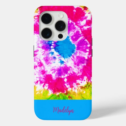 KLEURRIJK PAS STROPDAS-KLEURSTOF ONTWERP AAN Case-Mate iPhone CASE (Achterkant)
