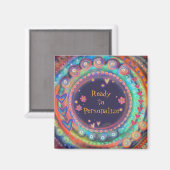 Kleurrijk Pas uw eigen Inspirativity Trendy aan Magneet (Voorkant / Achterkant)