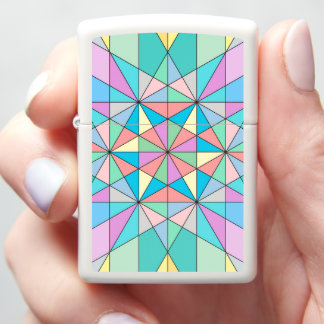 Kleurrijk Pastel Mozaïek Driehoek Ster Patroon