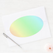 Kleurrijk pastel patroon ovale sticker (Envelop)