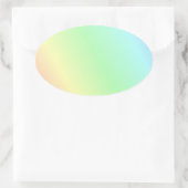 Kleurrijk pastel patroon ovale sticker (Tas)