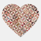 Kleurrijk Patchwork Dekbedovertrek Hart Sticker (Voorkant)