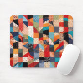 Kleurrijk Patchwork Quiltpatroon Muismat (Met muis)