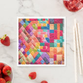 Kleurrijk Patchwork Quiltpatroon Servet (Insitu)
