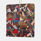  kleurrijk patchwork: stijlvol quilt design keramisch ornament (Links)