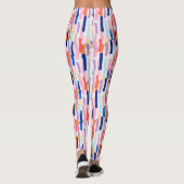 Kleurrijk patroon met penseelstreken leggings (Achterkant)