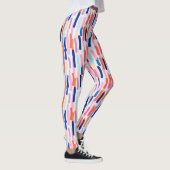 Kleurrijk patroon met penseelstreken leggings (Rechts)