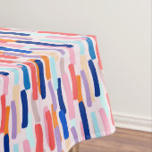 Kleurrijk patroon met penseelstreken tafelkleed (Voorbeeld)