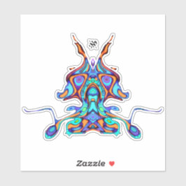 Kleurrijk patroon (pareidolia) - Ruimtepapegaai v1 Sticker