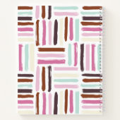 Kleurrijk patroon penseelstreken notitieboek (Achterkant)