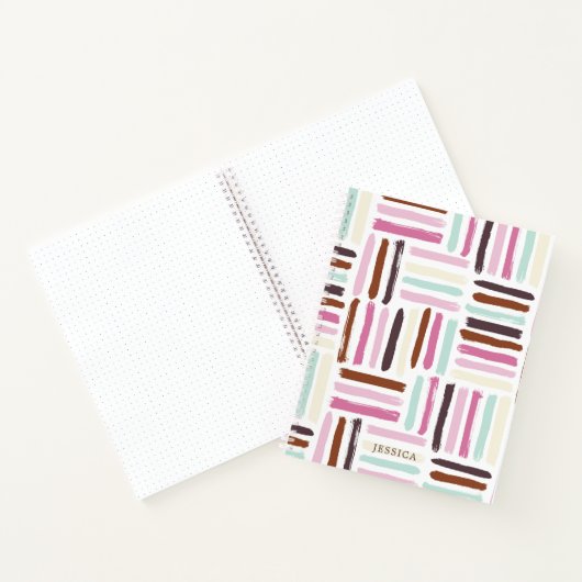 Kleurrijk patroon penseelstreken notitieboek (Binnen)