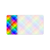 Kleurrijk patroon. Rainboogkleuren. Etiket (Voorkant)