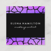 Kleurrijk patroon trim vierkante visitekaartje (Voorkant)