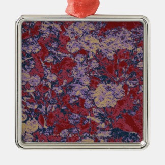Kleurrijk patroon van blad- en bloemkamouflage metalen ornament