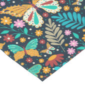 Kleurrijk patroon van bloemen en vlinders medium tafelloper (Hoek)