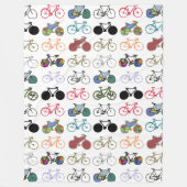 Kleurrijk patroon van fietsen fleece deken (Voorkant)