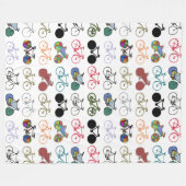 Kleurrijk patroon van fietsen fleece deken (Voorkant (Horizontaal))