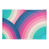 Kleurrijk patroon van regenboogcirkels | kussensloop (Achterkant-Links)