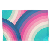 Kleurrijk patroon van regenboogcirkels | kussensloop (Voorkant-Links)