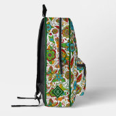 Kleurrijk patroon van retro-bloemen en vlinders bedrukte rugzak (Links)