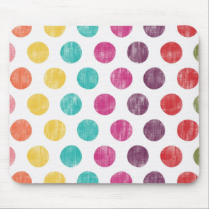 Kleurrijk patroon van Retro Polka Muismat