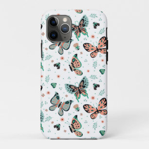 Kleurrijk patroon van vlinders en bloemen iPhone 11 pro hoesje
