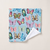 Kleurrijk patroonpatroonpasta lichtblauw bad handdoek (Wasdoekje)