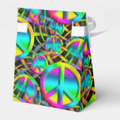 Kleurrijk PEACE naadloos patroon + uw ideeën Bedankdoosjes (Achterkant)