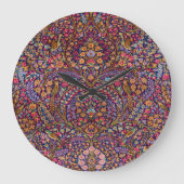 Kleurrijk Perzisch Rug Patroon Grote Klok (Voorkant)