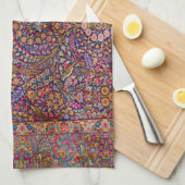 Kleurrijk Perzisch Rug Patroon Theedoek (Quarter Fold)