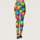 Kleurrijk Pickleball Patroon Leggings (Achterkant)