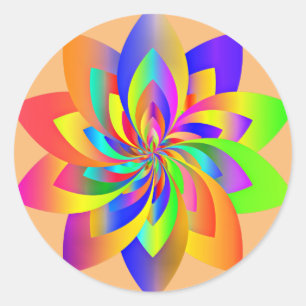 Kleurrijk Pinwheel Design Ronde Sticker