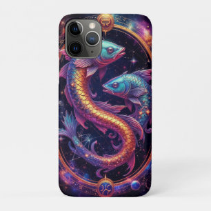 Kleurrijk Pisces-sterrenbeeldsymbool iPhone 11 Pro Hoesje