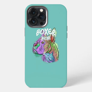 Kleurrijk Pop Art Portret Boxer Hond Moeder Moeder iPhone 13 Pro Max Hoesje