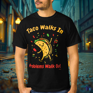 Kleurrijk Pop Art Taco Grafisch T-shirt