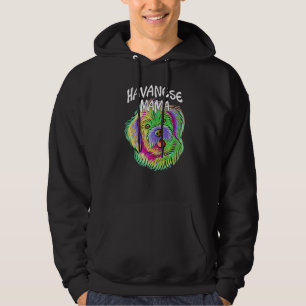 Kleurrijk Pop Portret Havanese Hond Moeder Moederd Hoodie