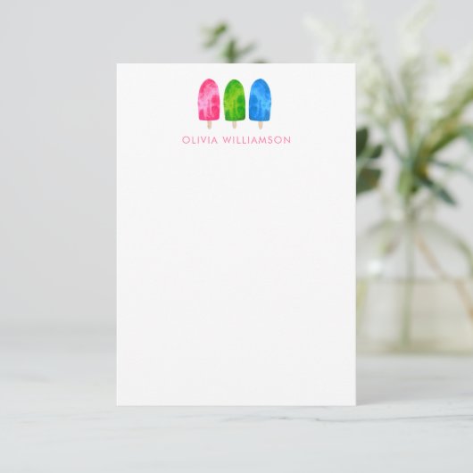 Kleurrijk Popsikel Ice Lolly patroon Bedankkaart (Staand voorkant)