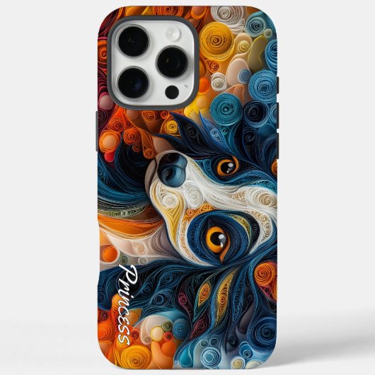 Kleurrijk portret met Chinese kuif Case-Mate iPhone Case (Achterkant)