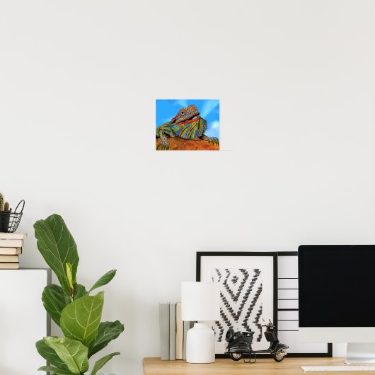 Kleurrijk Poster met draak - 10 x 8 inch (Thuiskantoor)