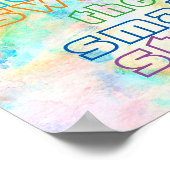 kleurrijk poster zweet nooit het kleine spul (Hoek)