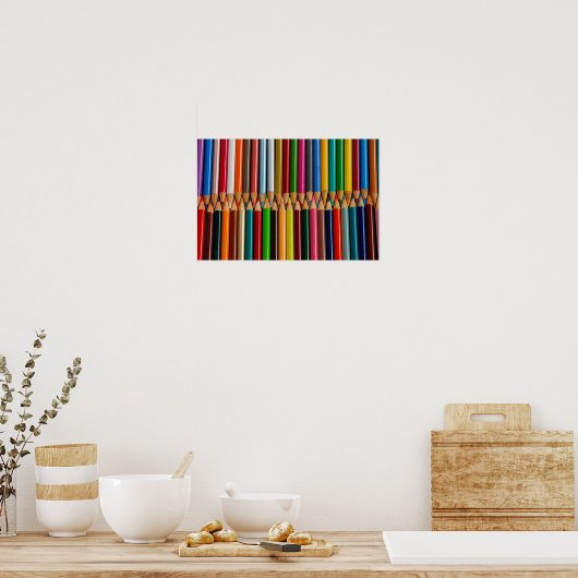 Kleurrijk potlood, poster afdrukken (Keuken)